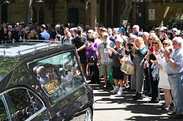 John Laws coffin leaves St Andrew’s Cathedral.