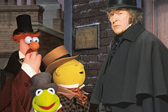 Michael Caine as Scrooge in the Muppet Christmas Carol.