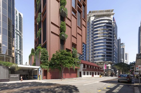 The tower would be built over the existing Charlotte Street-facing beer garden.