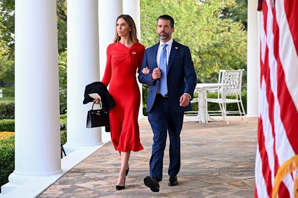 Bettina Anderson and Donald Trump Jr at the White House last year.