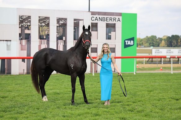 A LinkedIn photo of former jockey Kayla Nisbet as she was announced as a presenter on Sky Racing. 