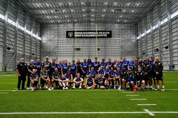 The Bulldogs at the Las Vegas Raiders training HQ