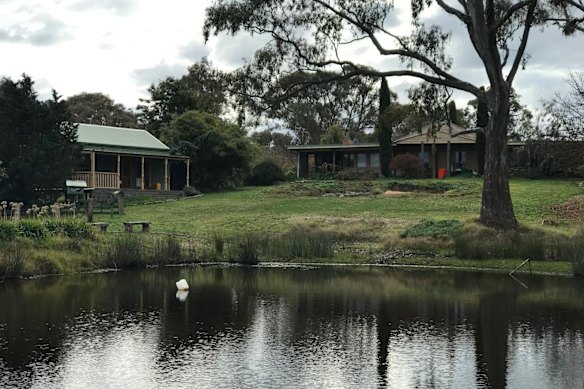 Nick O’Brien’s Harcourt property before bushfires destroyed the family home.
