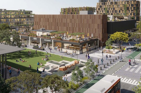 An artist’s impression of the SRL station at Monash University. 