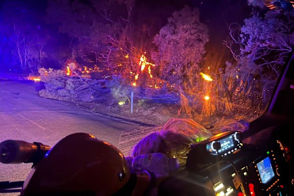 Firefighters battled the Longwood blaze overnight.