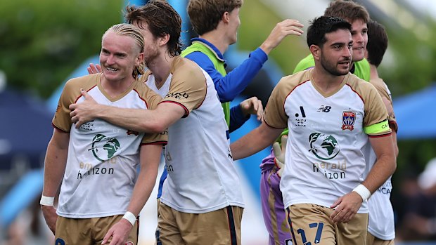 The Newcastle Jets have scored the most goals in the A-League this season.