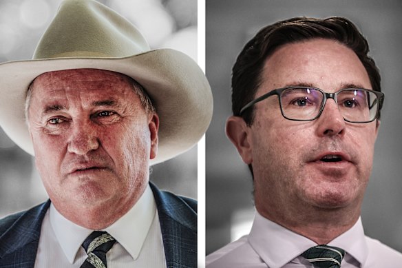 One Nation MP Barnaby Joyce and Nationals leader David Littleproud. 
