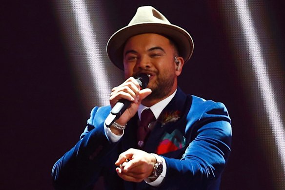 Guy Sebastian performs during the Eurovision final in 2015. 