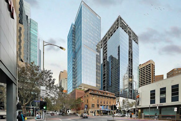 An artist’s render of the proposed Comedy Theatre redevelopment. 