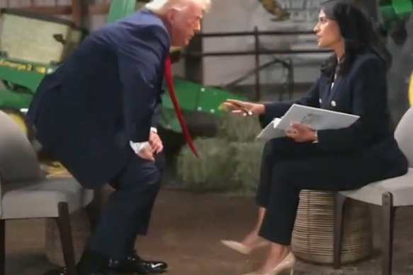 Donald Trump stormed out of an interview with NBC&rsquo;s Meet The Press after being pressed for evidence on his false election claims.