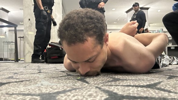 Donald Trump shared an image of the alleged gunman, who was arrested at the Washington Hilton.