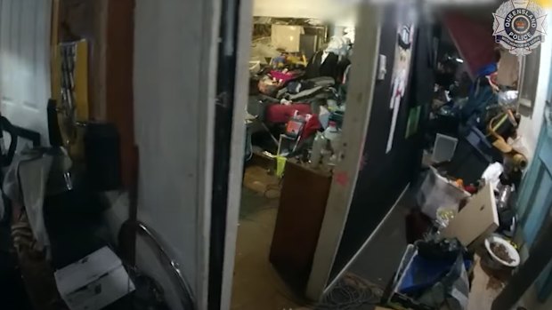 Inside the hoarder’s den, where police allegedly found the cache of guns.