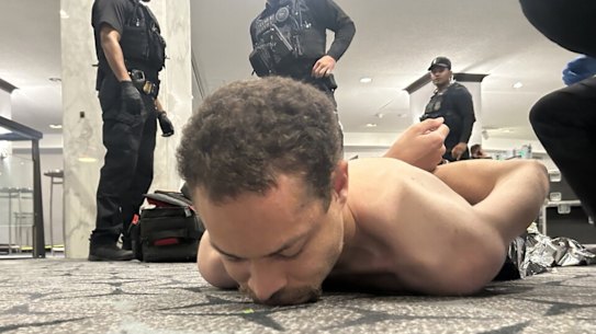 Donald Trump shared an image of the alleged gunman, who was arrested at the Washington Hilton.