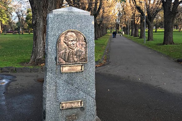 The monument after being cleaned following vandalism in 2020.