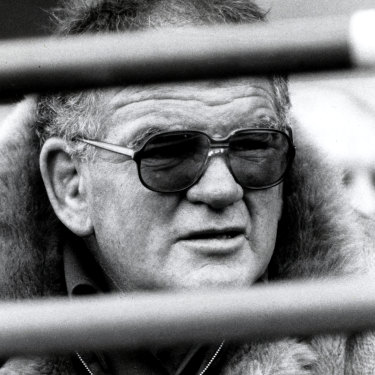 Simpler times: Jack Gibson with his famous fur coat.