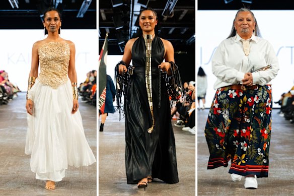  Oriini Kaipara, Hana-Rawhiti Kareariki Maipi-Clarke and Mariameno Kapa-Kingi.