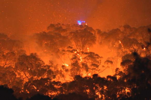 One home was lost and two others were damaged in the blaze.