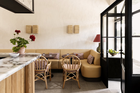 The light-filled dining room at Grazia.