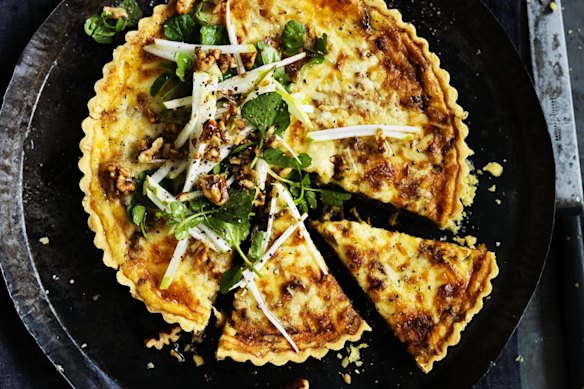 Cheese and onion tart.