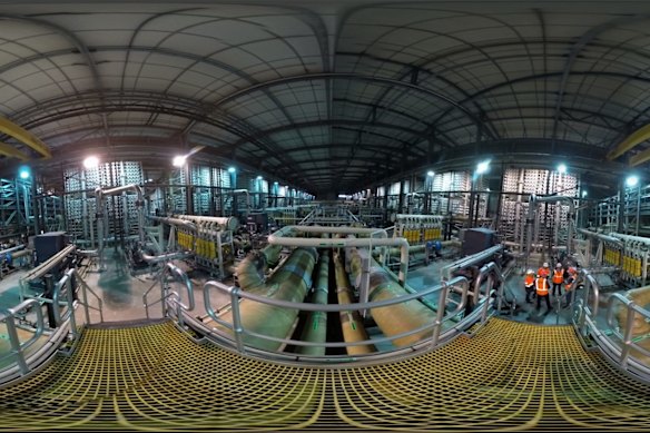 Inside the Wonthaggi desalination plant.