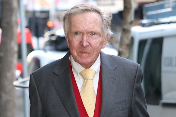 Hotelier Michael O’Hara outside the ICAC on Monday.