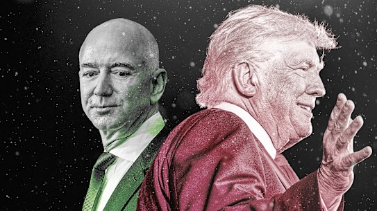 Jeff Bezos and Donald Trump.