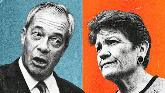 Nigel Farage and Pauline Hanson