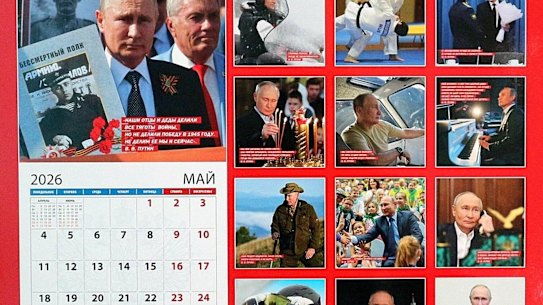 One of the editions of the Vladimir Putin 2026 calendars.