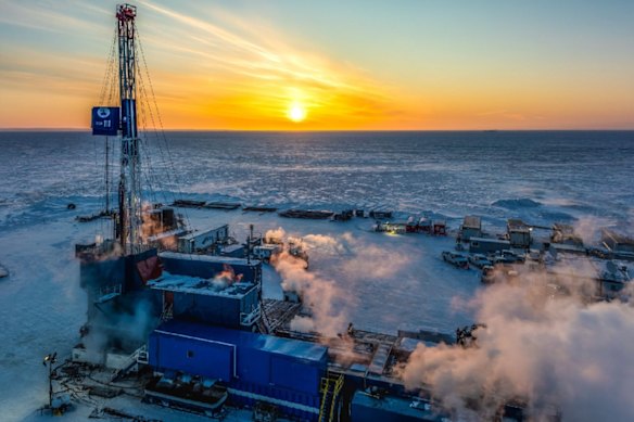 An ice drilling pad at 88 Energy’s North Slope oil project in northern Alaska.