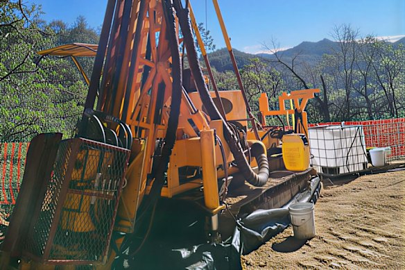 Advance Metals’ diamond drilling rig set up at the company’s San Francisco prospect, part of its Yoquivo silver-gold project in Chihuahua, Mexico.
