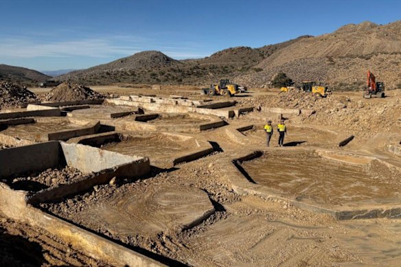Excavation has uncovered intact leach tank footings, mill foundations and crusher infrastructure at Dateline’s Colosseum gold project in California, now being assessed for reuse in the planned redevelopment.