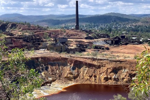 The Mount Morgan gold mine, once the world’s largest gold mine, nearby Dart Mining’s Raglan Goldfield application in central Queensland.
