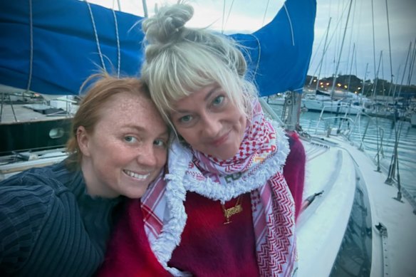 Northern Rivers documentary filmmaker Juliet Lamont (right) and her two daughters, Luca (pictured) and Isla, are among 15 Australians aiming to break Israel’s naval blockade of Gaza.
