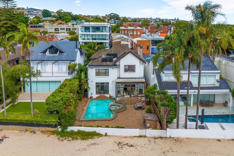 The Rose Bay beachfront home of Beverley Freedman was listed for $35 million before it sold for about $30 million.