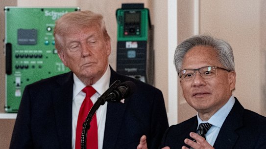 As Nvidia turned into America’s biggest company, chief executive Jensen Huang has grown close to the Trump administration.