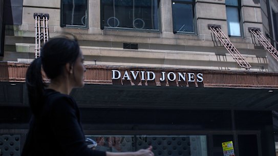 The David Jones store in Sydney. The company has been under financial stress for months.