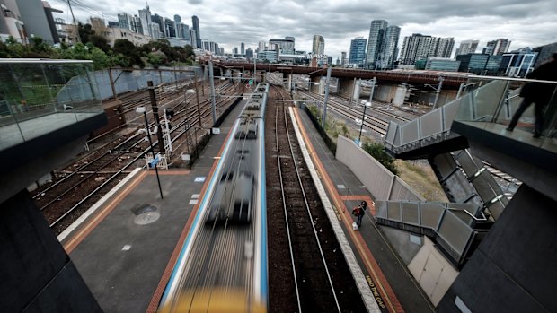 North Melbourne railway station, near where the fire was.