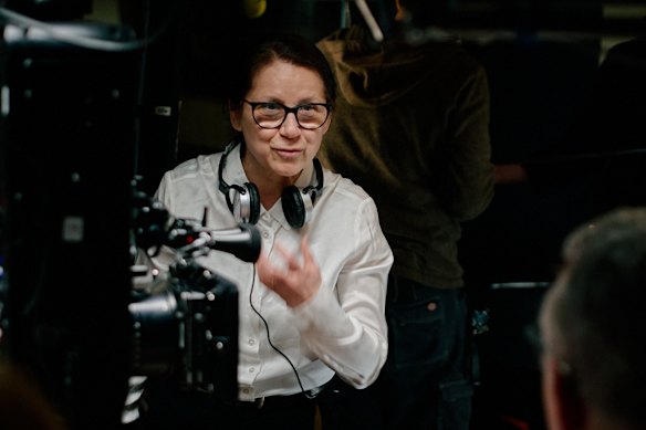 Director Ildikó Enyedi on the set of Silent Friend.