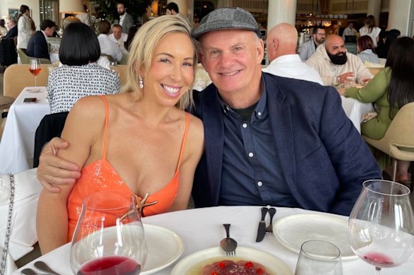 Mark Latham with his former partner Nathalie Matthews in 2024.