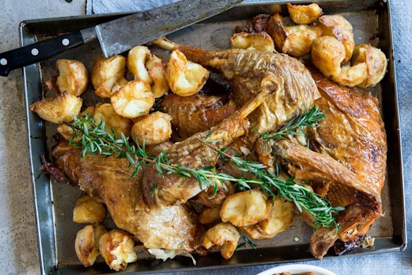 The Blue Ducks' turkey with all the trimmings, plus golden duck fat potatoes.