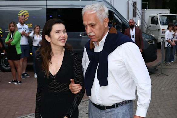 Zigmunt Solorz, founder of Cyrfowy Polsat, with his wife Justyna Kulka.