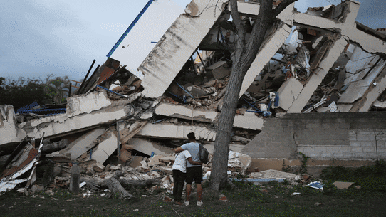 The aftermath of the earthquakes in Venezuela.