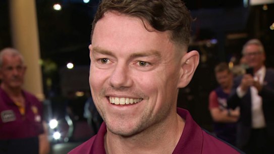Brisbane Lions footballer Lachie Neale speaks to media after having his suspension lifted.