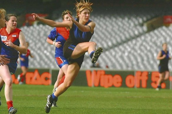 Michelle Dench in action in her playing days.