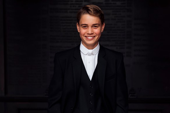 Prince George, in school uniform, begins his first day at Eton College.