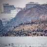 Migrants returning to Morocco from the Spanish enclave of Ceuta in late July.