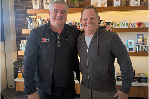 Chris Orr with recently announced Australian coach Kevin Walters.