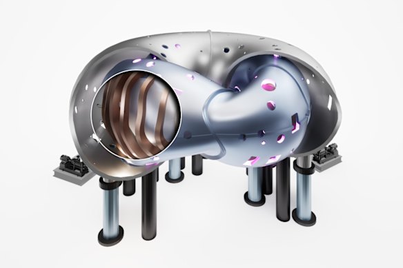 The stellarator design, which Type One says will produce clean energy within a decade.