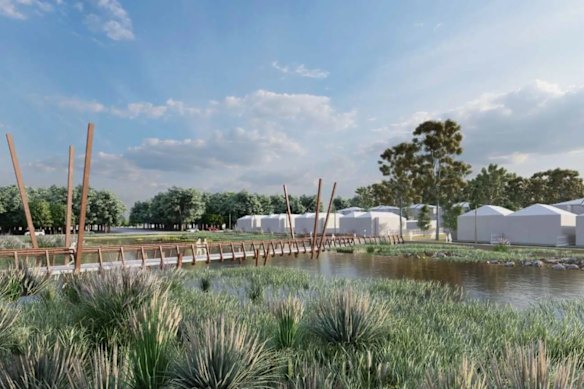 An artist’s impression of the planned housing development in Austral that Landcom has now abandoned.