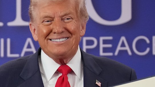 Thai Prime Minister Anutin Charnvirakul (left), Cambodian Prime Minister Hun Manet and US President Donald Trump pose for photos following the signing of a Cambodia-Thailand peace deal in Kuala Lumpur on October 26.